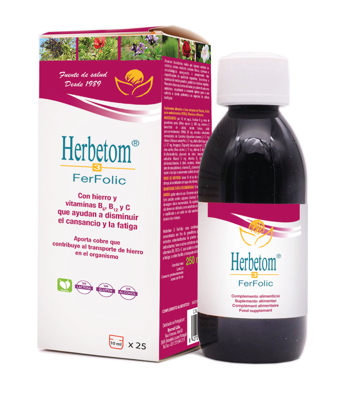 Herbetom 3 Xarope Fer Folic