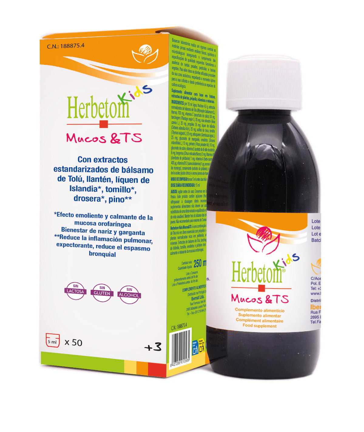 Herbetom Kids Mucos & TS 250 ml