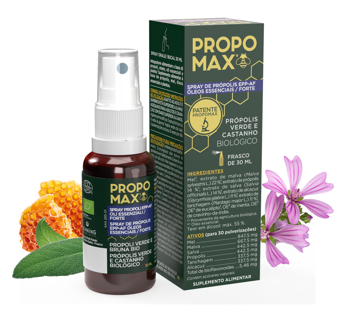 Spray de Própolis EPP-AF Óleos Essenciais Forte